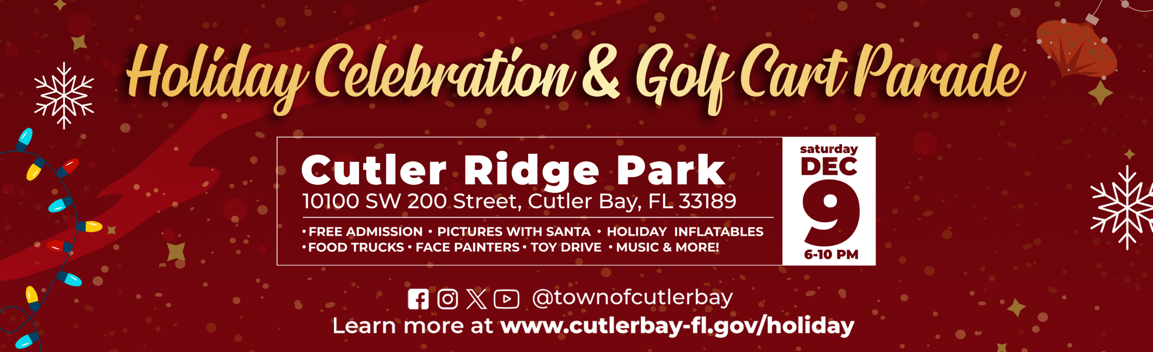Holiday Celebration & Golf Cart Parade Town of Cutler Bay Florida