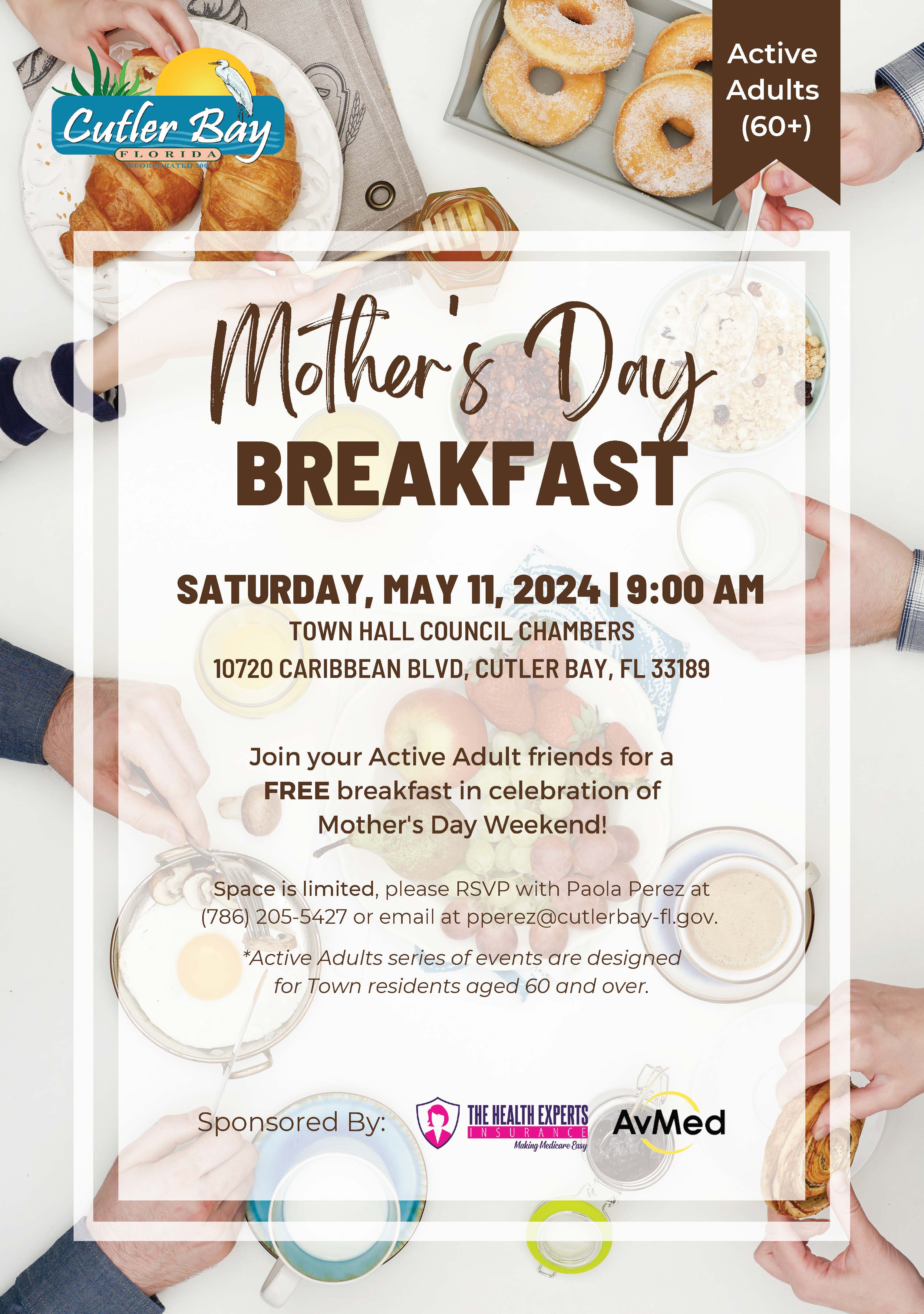 Active Adults | Mother's Day Breakfast | Town of Cutler Bay Florida