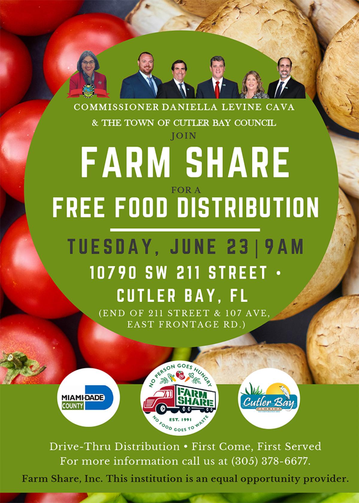 Free Food Distribution Town of Cutler Bay Florida