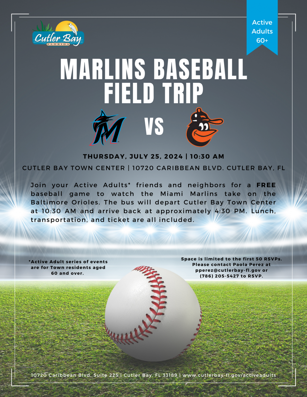 Active Adults Marlins Field Trip. 