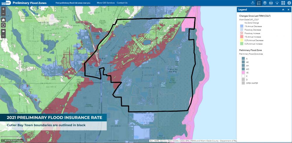 FEMA Flood Insurance Rate Map Changes Town of Cutler Bay Florida